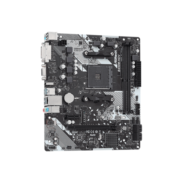 Mb am4 b450m-hdv asrock v/s/r/hdmi/dvi/ddr4/usb3.2/matx