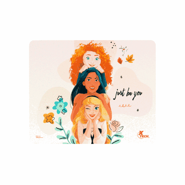 Mousepad xtech xta-d100ps 22x18cm disney princesa