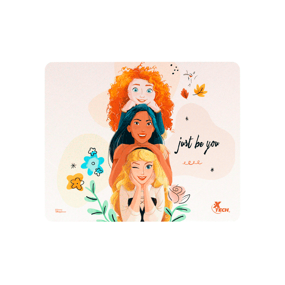 Mousepad xtech xta-d100ps 22x18cm disney princesa