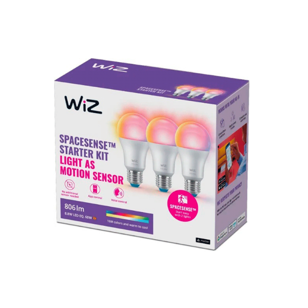 Iot wiz foco color hue 220v 60w a60 e27 822-65