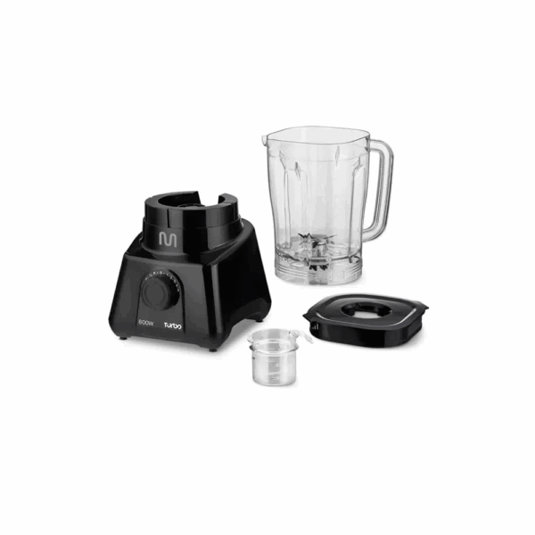 Licuadora multilaser 2.6l jarra plastico 800w 220v negro lq802 - Imagen 3