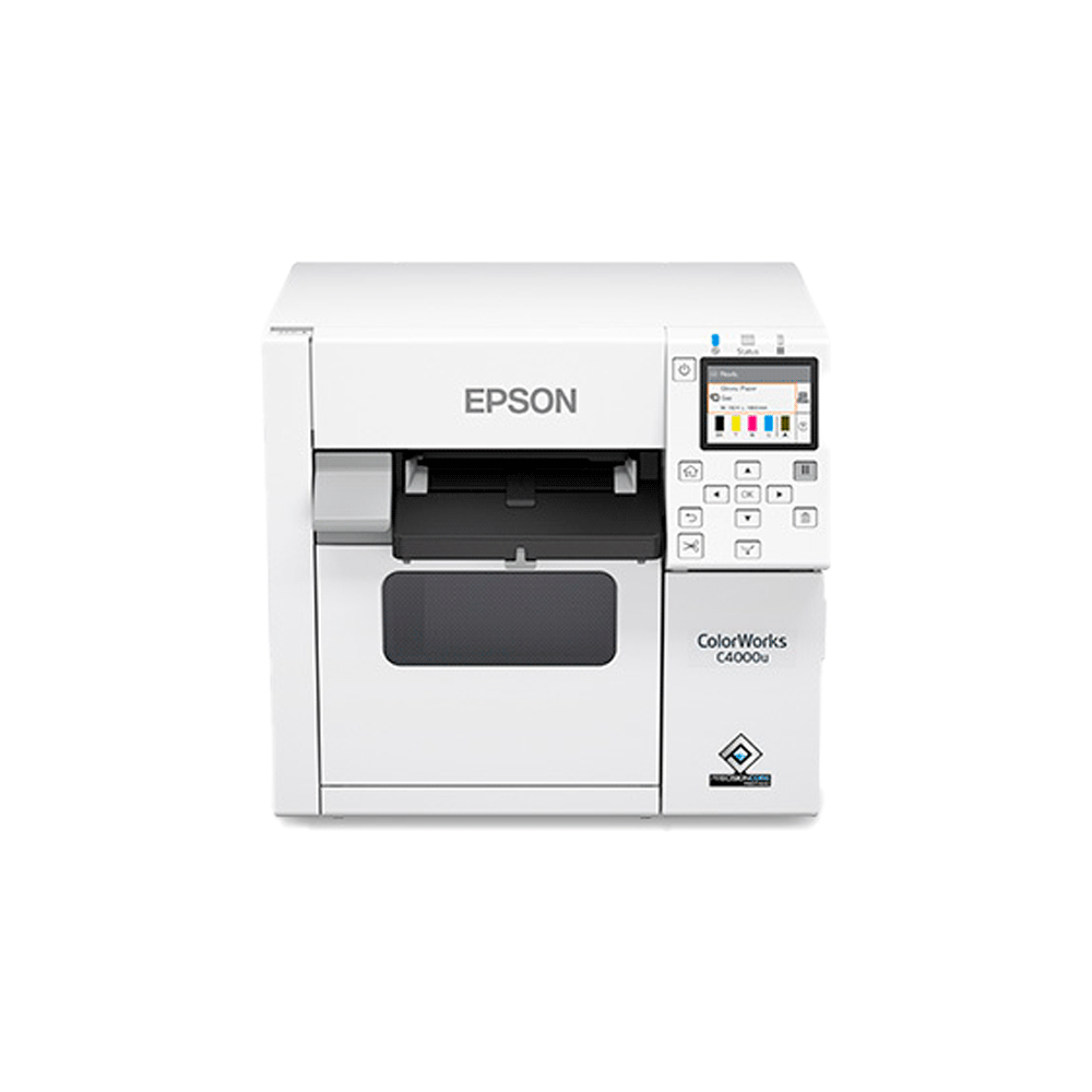 Impresora de etiqueta epson 4" color cw-c4000 iny usb/red lcd 2.7" blanco (STK)