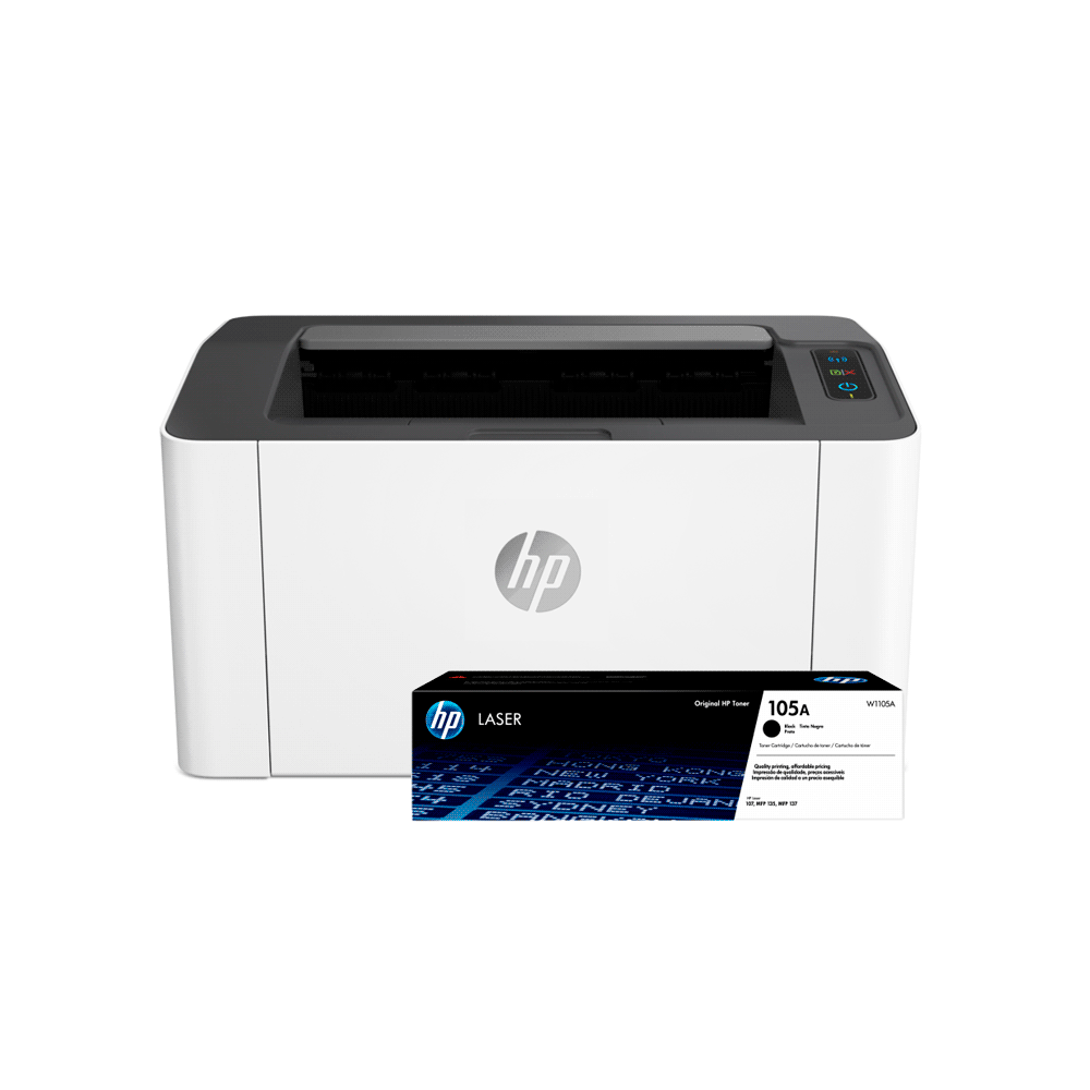 Impresora hp laserjet 107w imp/usb/wifi 220v cab/usb + toner hp 105a negro w1105