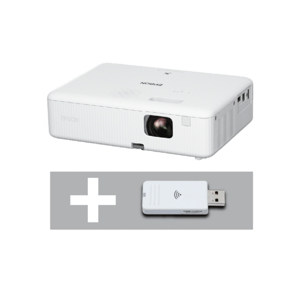 Proyector epson co-w01 wxga 3000l usb/hdmi/bivolt + apadtador wir. dongle wifi elpap11