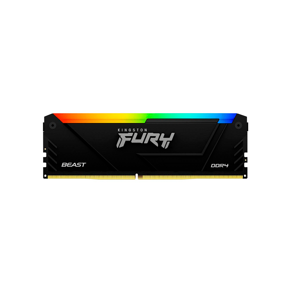Memoria ram ddr4 32gb 3600 kingston fury beast bk kf436c18bb2a/32 rgb xmp