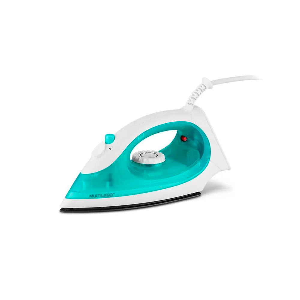 Plancha a seco/vapor multilaser 1400w 220v antiadherente ho317eur azul