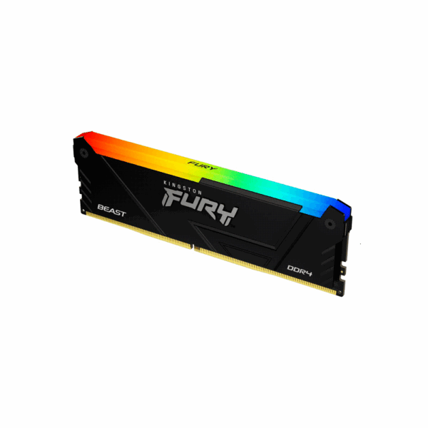 Memoria ram ddr4  8gb 3200 kingston fury beast bk kf432c16bb2a/8 rgb xmp - Imagen 2