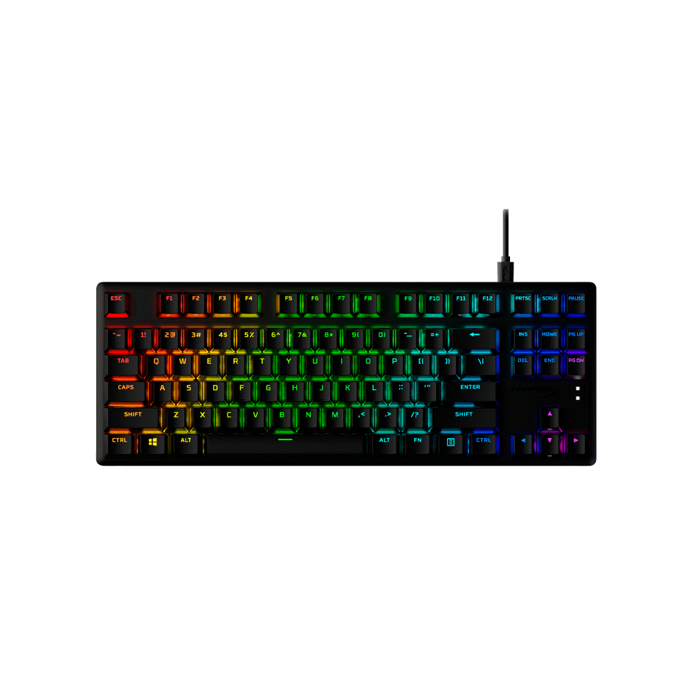 Teclado gamer usb hyperx 639n7aa#aba alloy o. core pbt mec/red/ing