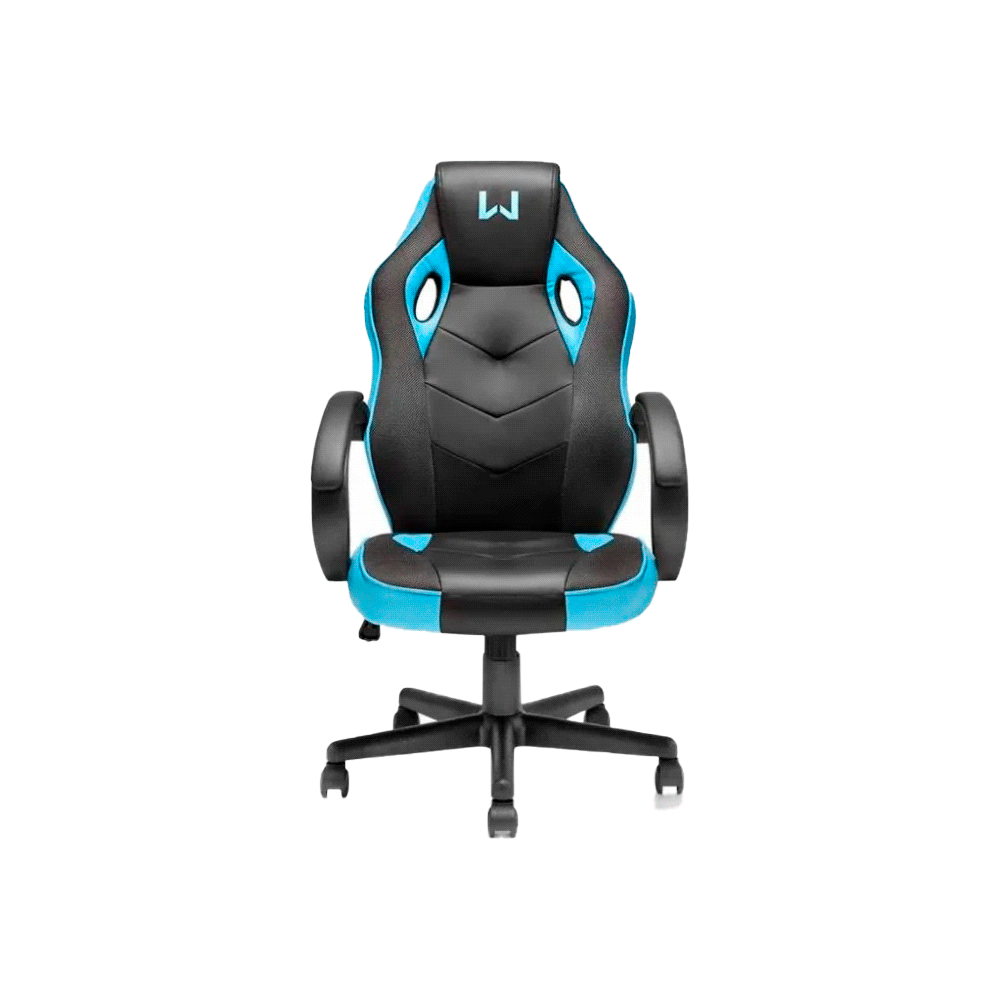 Silla gamer multilaser warrior ga218 alvar 120kg/negro-azul