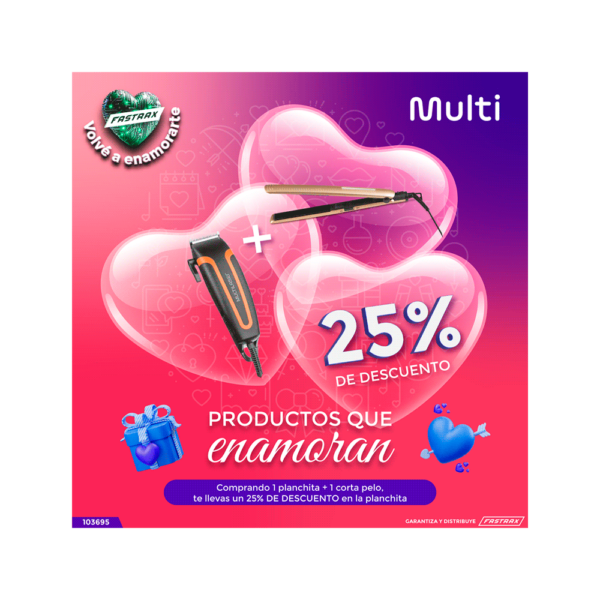 Combo planchita modelad 37w eb068+corta pelo 4 en 1 eb056 enam 5 multi