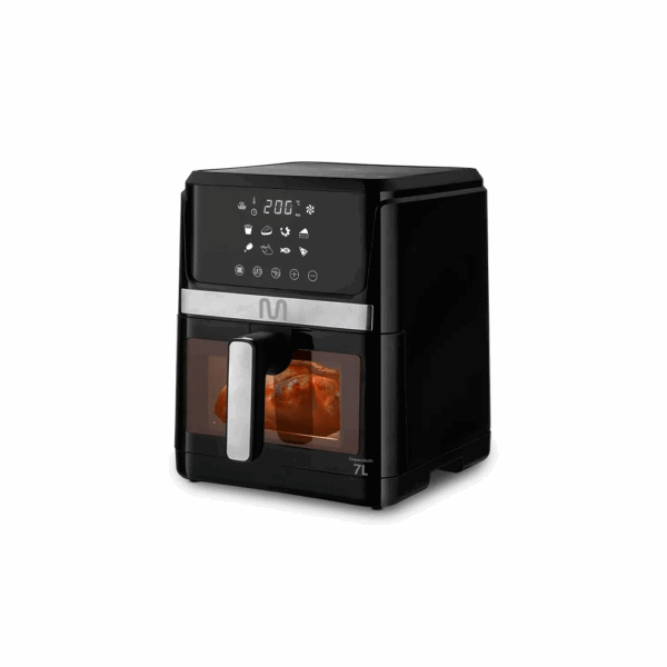 Freidora sin aceite multilaser go224eur 7l 1600w 220v negro con visor - Imagen 3