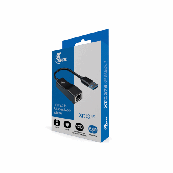 Adaptador usb3.0/rj-45 m/h xtech xtc-376 5gbps/negro - Imagen 2