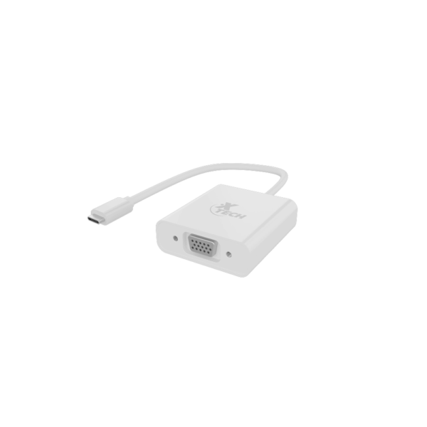 Adaptador usb-c/vga m/h xtech xtc-551 fhd/blanco