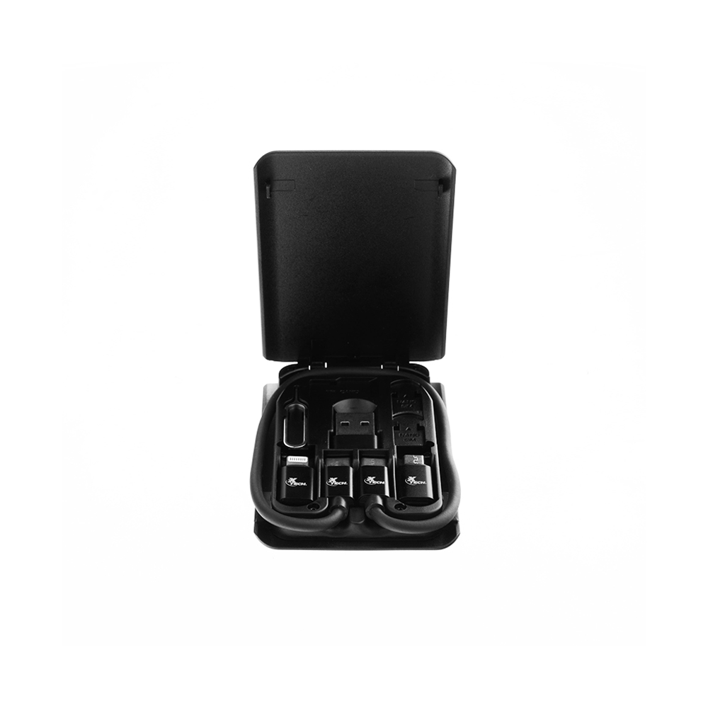 Kit usb-c c/estuche xtech xtc-570 adaptador usb-a/m-usb/lightning/negro