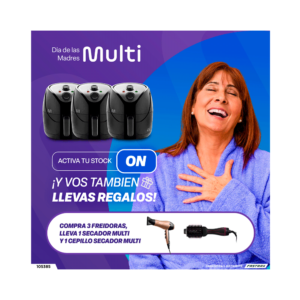 Combo freidora 6.5l 1800w ce126 multi + regalo secador eb086+cepillo eb063