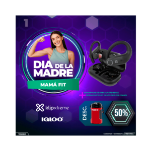 Combo botella plast igloo 1.9l 31301+auri earphone kte-500bk klip