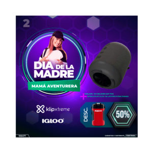 Combo parlante 12w kbs-200bk klip+botella plast igloo 1.9l 31301