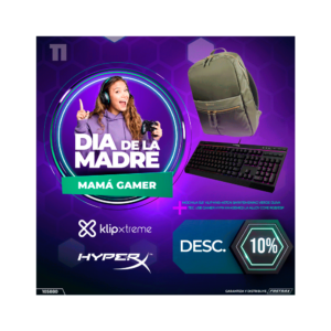Combo teclado usb gamer hypx hx-kb5me2-la + mochila 15.6" klip knb-467gn
