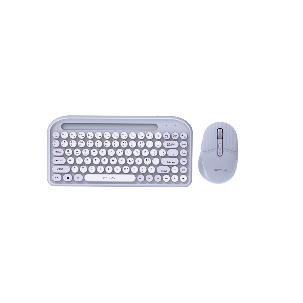 Teclado + mouse ftx wireless dual-mode ftxgk01 español/pop/lila