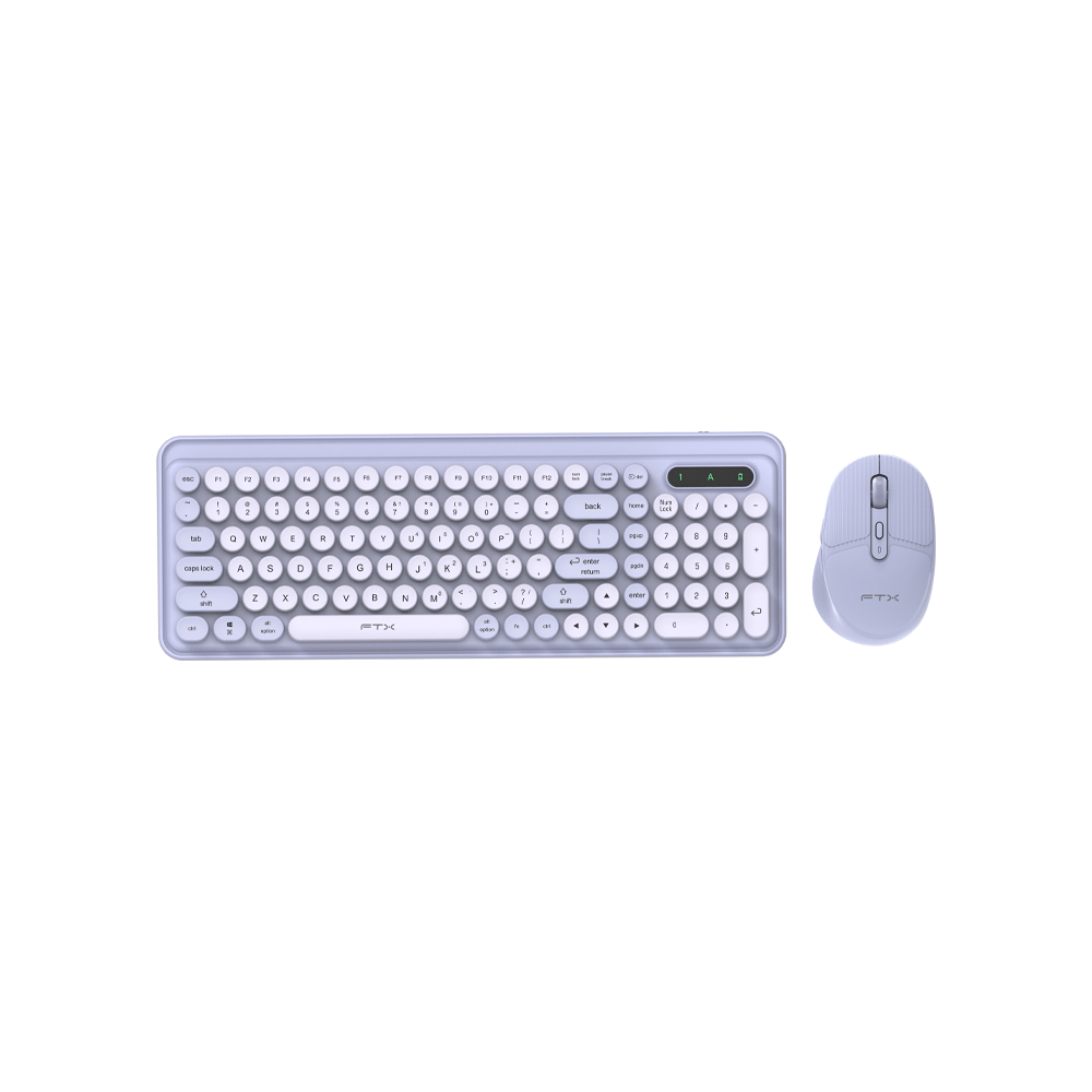 Teclado + mouse ftx wireless dual-mode ftxgk02 esp/lila