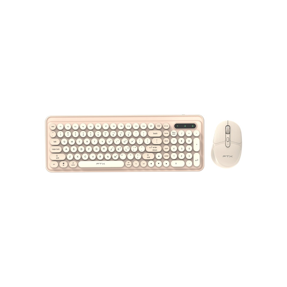 Teclado + mouse ftx wireless dual-mode ftxgk02 esp/gold