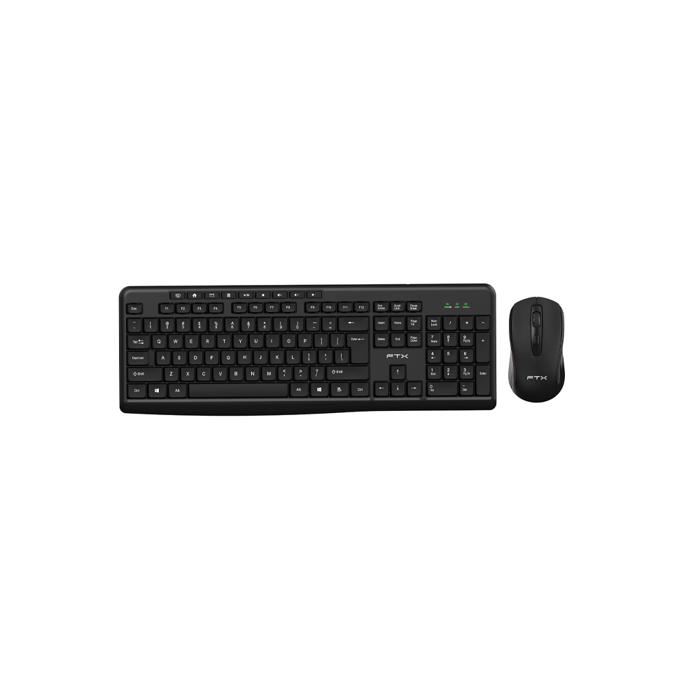 Teclado + mouse ftx wireless ftxgk300 multimedia/num/esp/negro