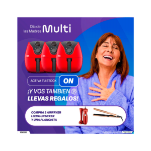 Combo freidora 4l 1500w ce084 multi+regalo planc eb068eur+ mixer fp012