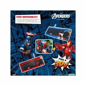 Combo teclado usb xtk-m401ca + teclado usb xtk-m401im + mousepad xta-m100av xtech