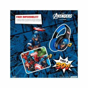 Combo auricular headset xth-m660ca negro + mousepad xta-m100av xtech