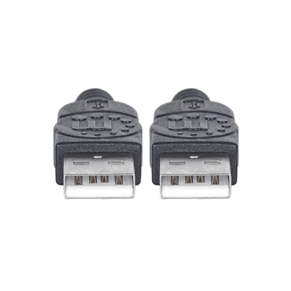Cable usb-a m/m 3m manh 353915 negro bolsa