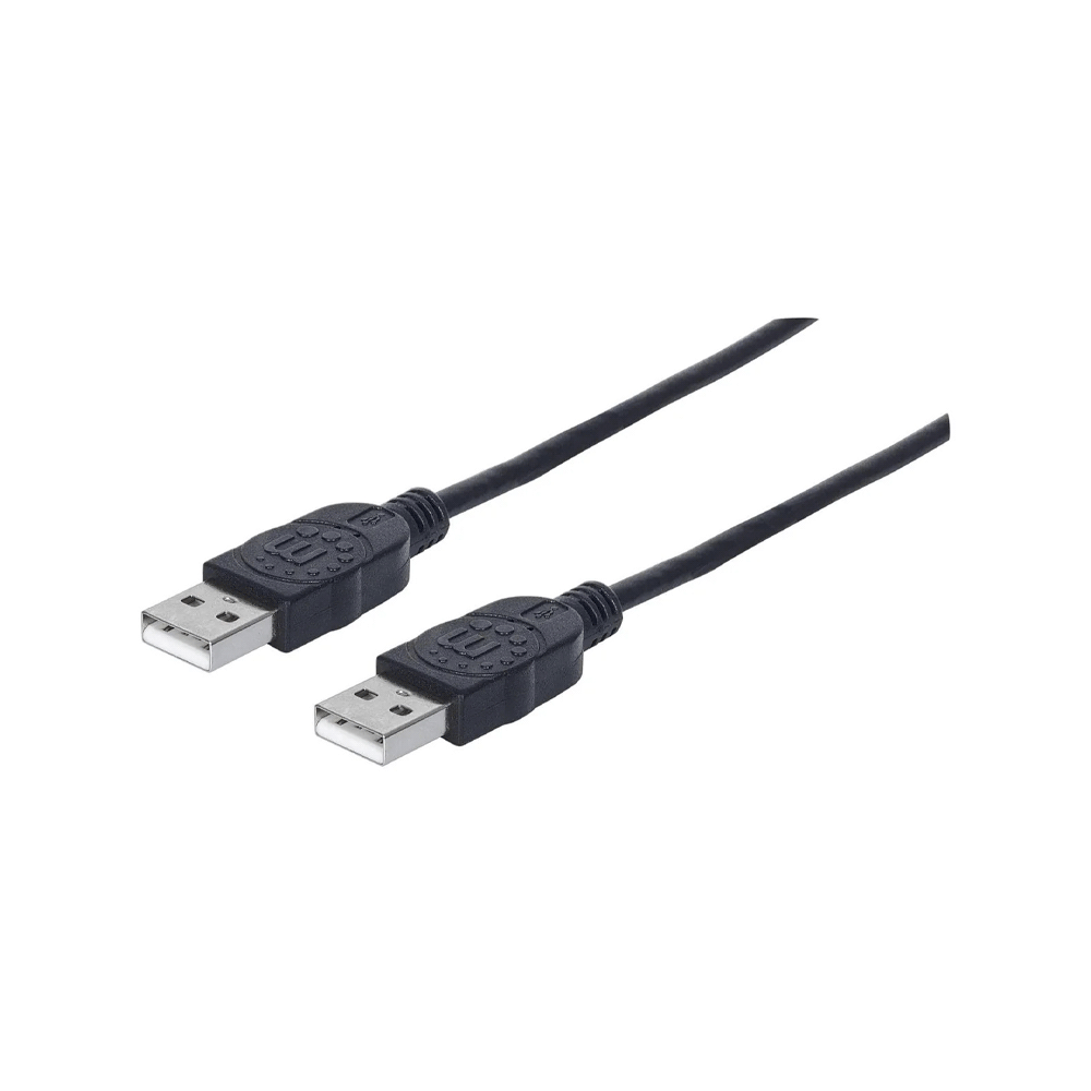 Cable usb-a m/m 3m manh 353915 negro bolsa