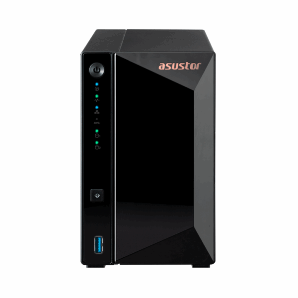 Almacenamiento nas asustor as3302t v2 qc 1.7/2bay/2g/1-gblan/3 usb3.2