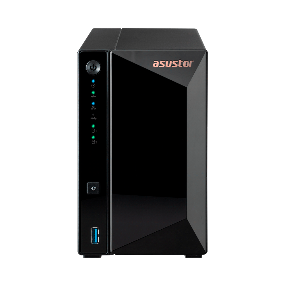 Almacenamiento nas asustor as3302t v2 qc 1.7/2bay/2g/1-gblan/3 usb3.2