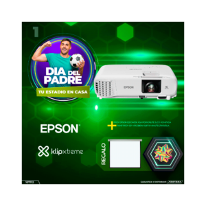 Combo proyector epson e20 3400l powerlite + pant proy 60" kps-380w klip
