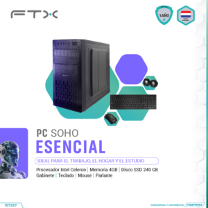 Computadora ftx soho esencial celeron/240gb/4g