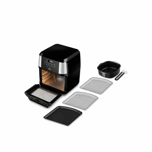 Horno/freidora sin aceite multilaser 12l 1800w 220v negro go226 - Imagen 5