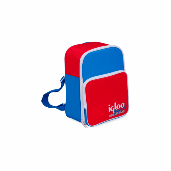 Mochila termica igloo 12 latas retro rojo/azul 63075 - Imagen 2