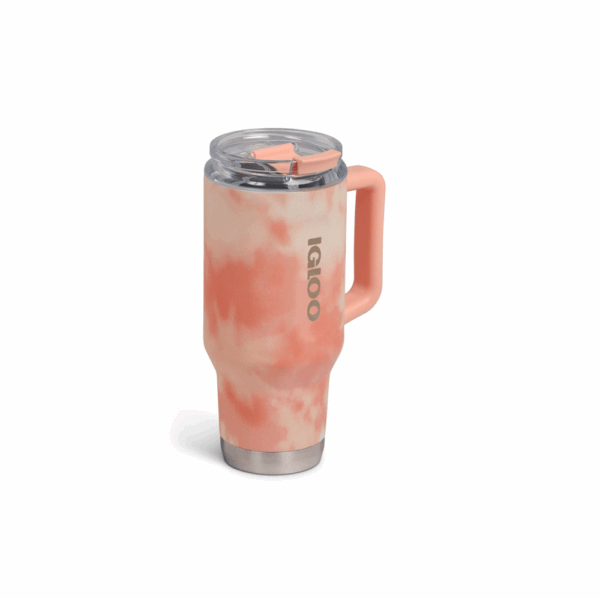 Vaso termico igloo 950ml ice dye naranja  c/pajita 71312 - Imagen 3