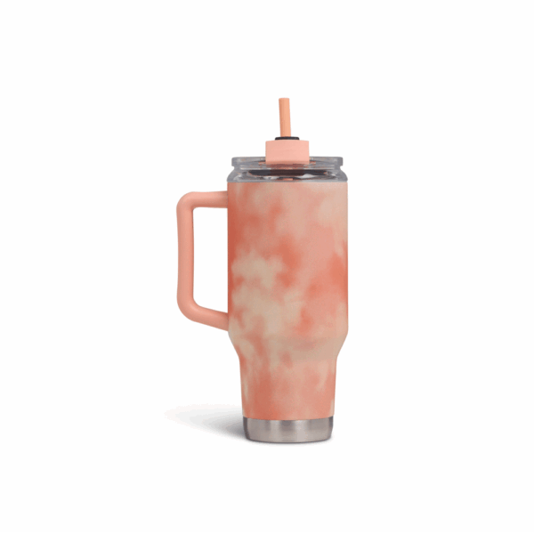 Vaso termico igloo 950ml ice dye naranja  c/pajita 71312 - Imagen 5