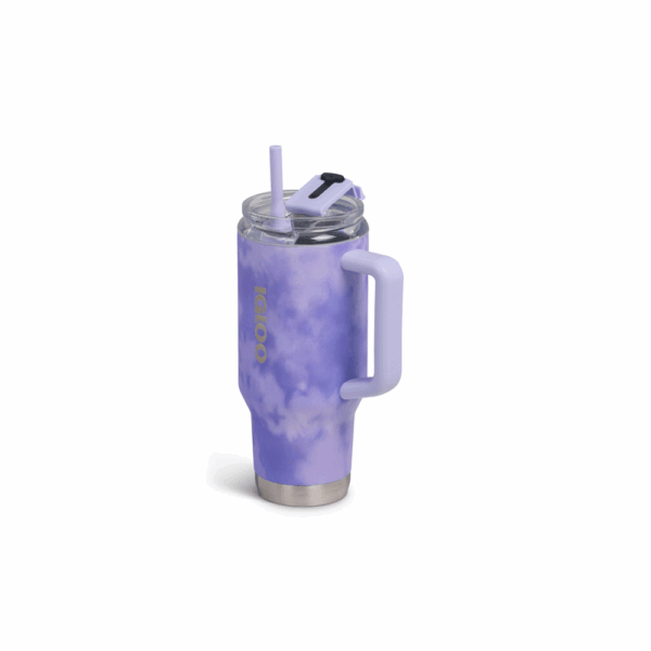 Vaso termico igloo 950ml ice dye lila  c/pajita 71310 - Imagen 2