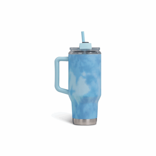 Vaso termico igloo 950ml ice dye azul  c/pajita 71309 - Imagen 5