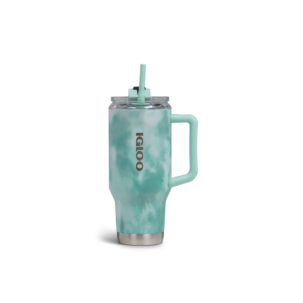 Vaso termico igloo 950ml ice dye verde  c/pajita 71311