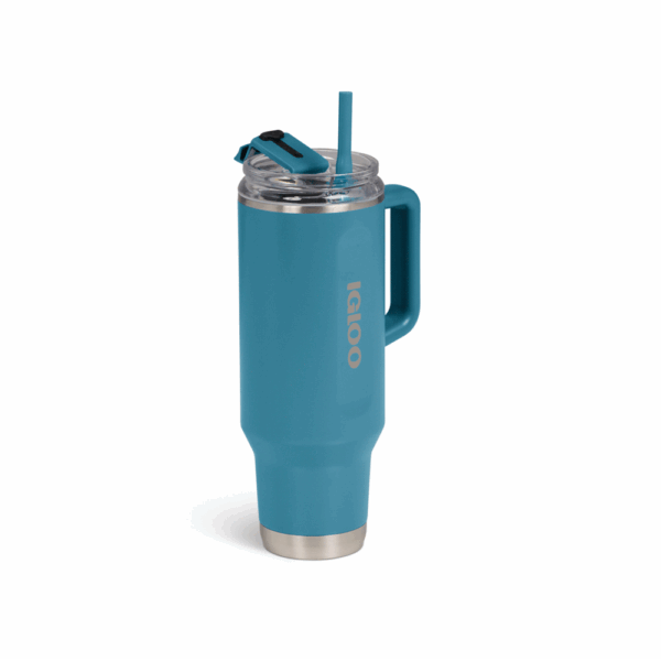 Vaso termico igloo 1.2 litros azul moderno c/pajita 71228 - Imagen 2