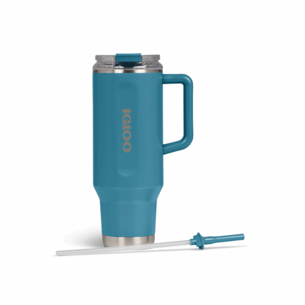 Vaso termico igloo 1.2 litros azul moderno c/pajita 71228 - Imagen 4