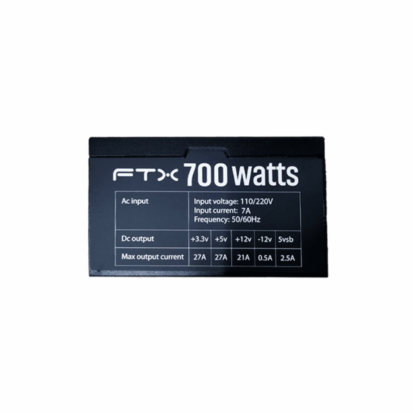 Fuente ftx 700w ftx-cfa-700w 110/220v negro - Imagen 3