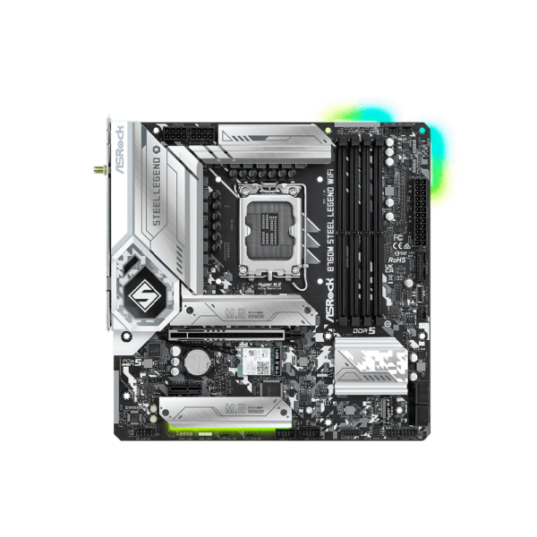 Placa madre asrock 1700 b760m steel legend wifi ddr5 s/r/hdmi/dp/3m2/usb3.2/matx