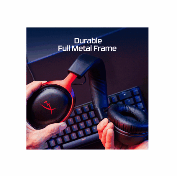 Auricular con microfono gamer hyperx 727a9aa cloud iii usb-c/usb-a/3.5mm/rojo-negro - Imagen 5