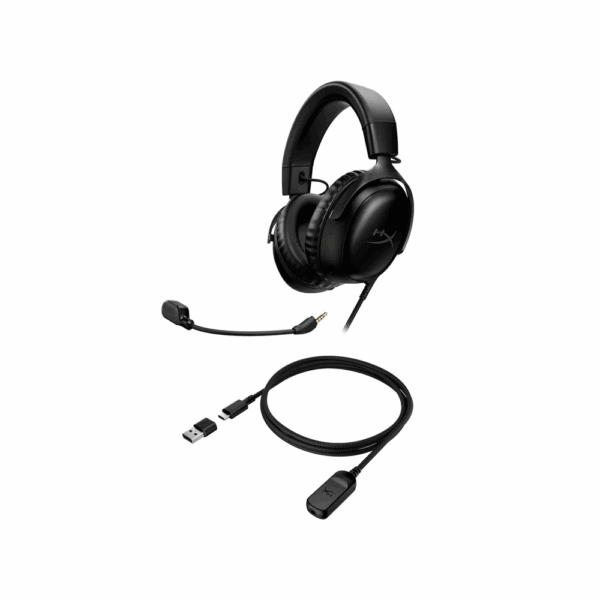 Auricular con microfono gamer hyperx 727a8aa cloud iii usb-c/usb-a/3.5mm/negro - Imagen 5