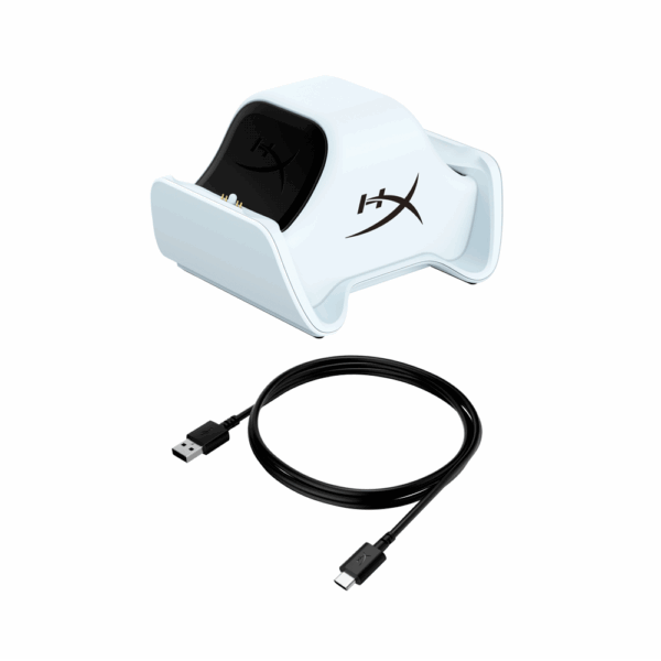 Estacion de carga hyperx 51p68aa chargeplay duo p/ 2 controles ps5 usb/blanco - Imagen 2