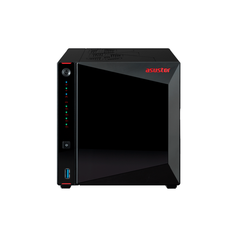 Almacenamiento nas asustor as5404t qc2.0/4bay/4gb/2x2.5-gblan/hdmi/3usb3.2/hd35/h25
